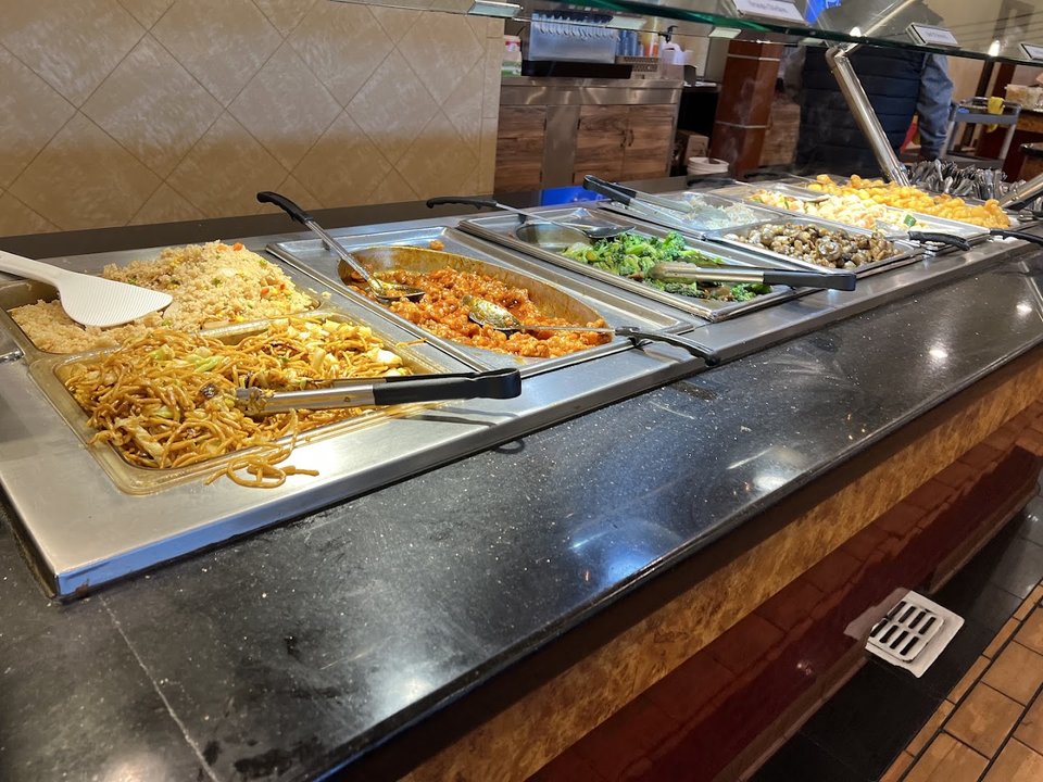 Bright counter area with takeaway options.